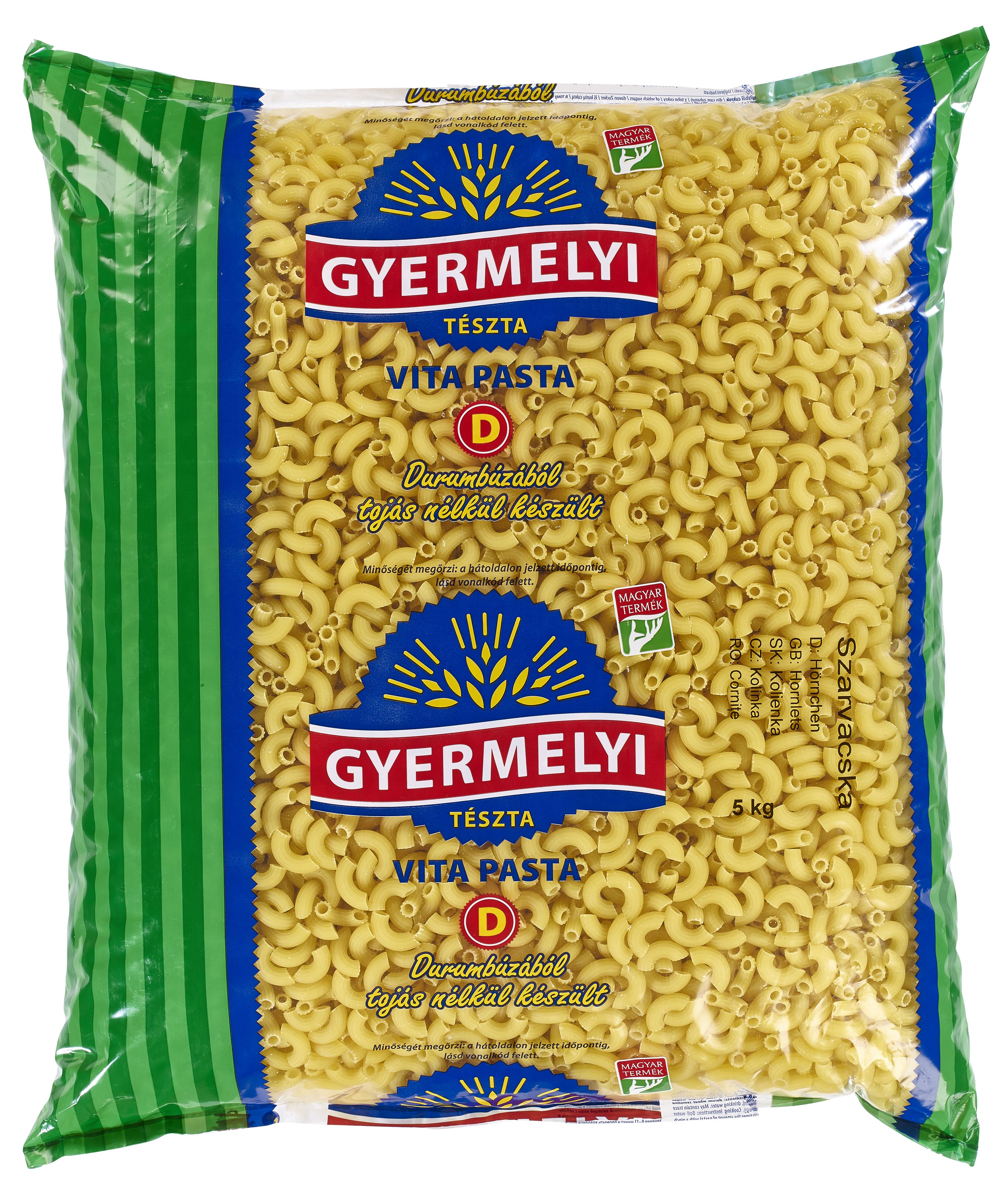 Gyermelyi Vita Pasta durum Szarvacska 5kg